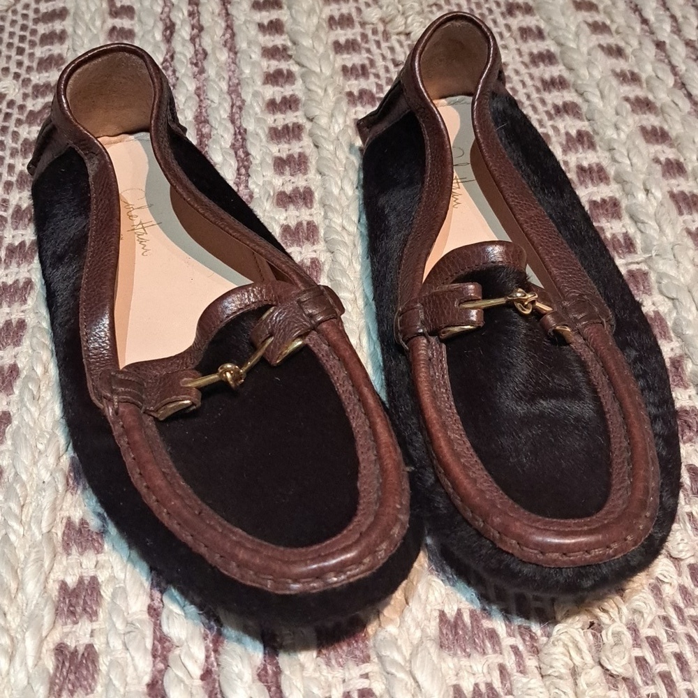 COLE HAAN Collection made in Italy fur flats, sz 9, orig.$198.00